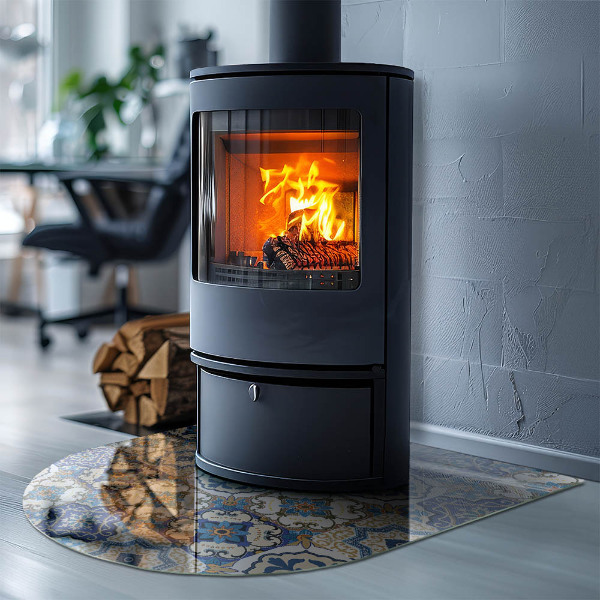 Szkło pod kozę Wzór mozaiki z kwiatami