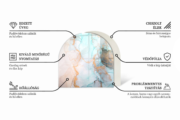 Szkło hartowane pod kozę Tekstura rdzy na tle