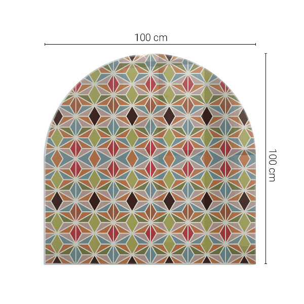 Szkło przed kominek Wielokątne wzory w siatce