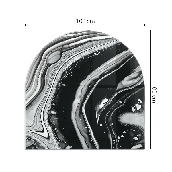 Szkło przed kominek Abstrakcyjne fale i linie