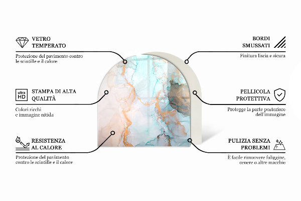 Szkło pod kozę Naturalny kamienny wzór