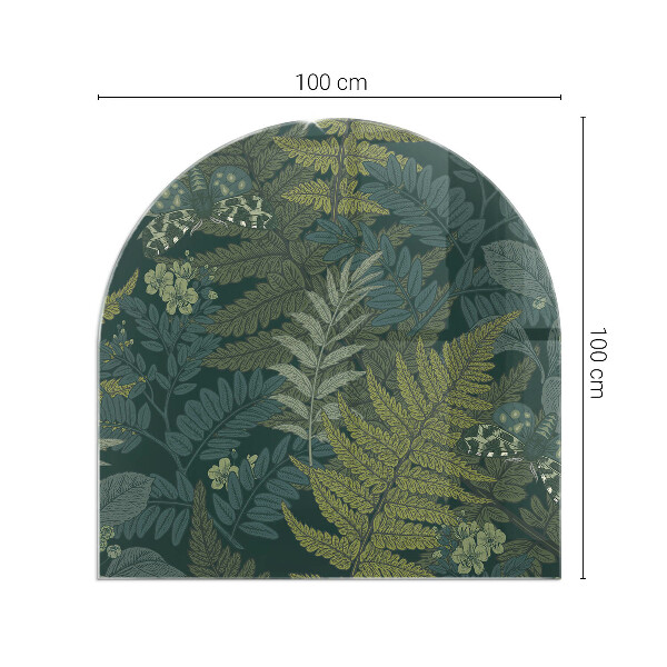 Szkło pod kozę Motywy roślinne z motylami