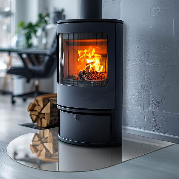 Szkło przed kominek Kolor Ivory