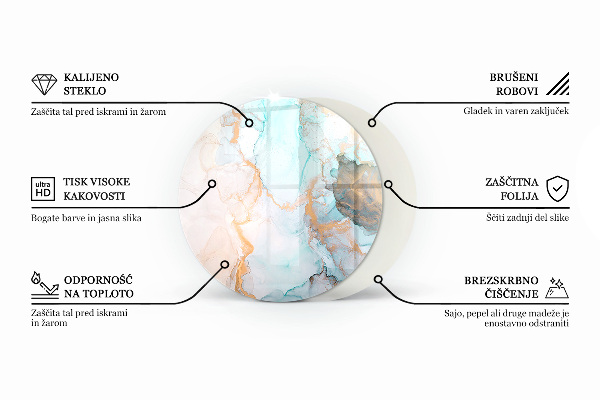 Szyba pod kominek Wzór z drobnymi kształtami