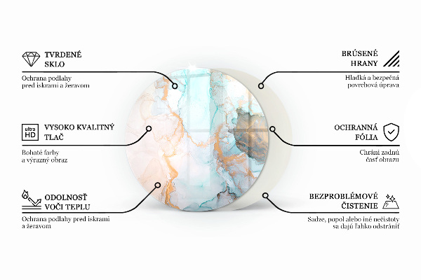 Podstawka pod kominek Wielokątne wzory w siatce
