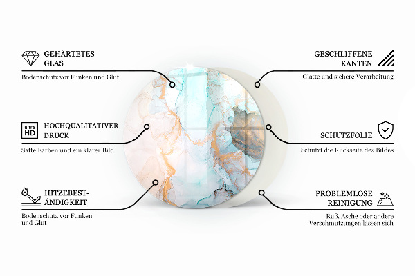 Szyba pod kominek Kwiatowy wzór z motylami