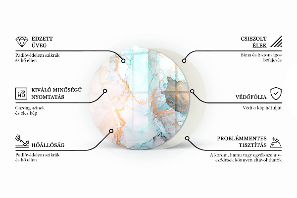 Podstawka pod kominek Wzór marmurowych żył