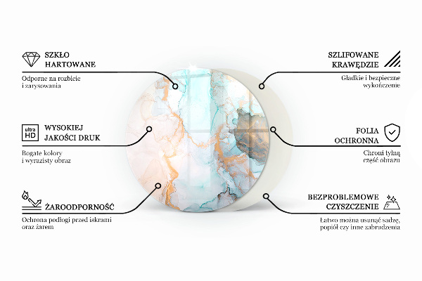 Szyba pod kominek Naturalny kamienny wzór