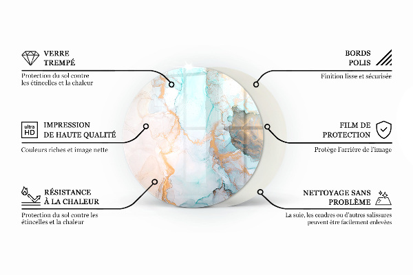 Podstawka pod kominek Kolor Ciemnoniebieski