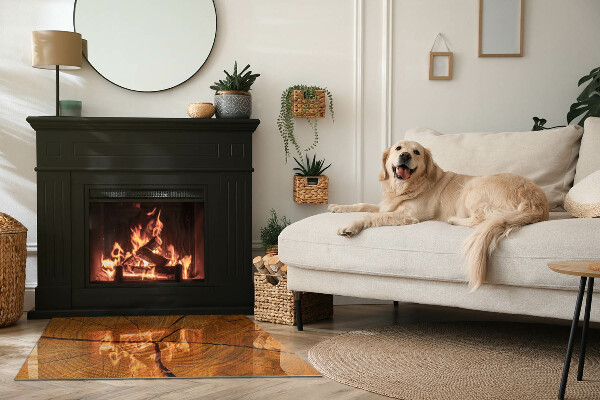 Podkładka pod kominek Słoje drewna w przekroju