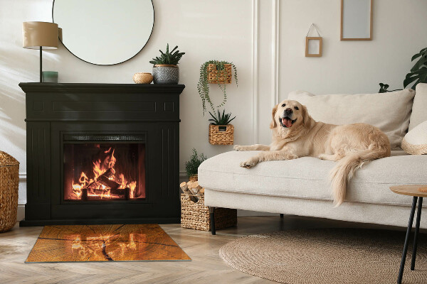 Podkładka pod kominek Słoje drewna w przekroju