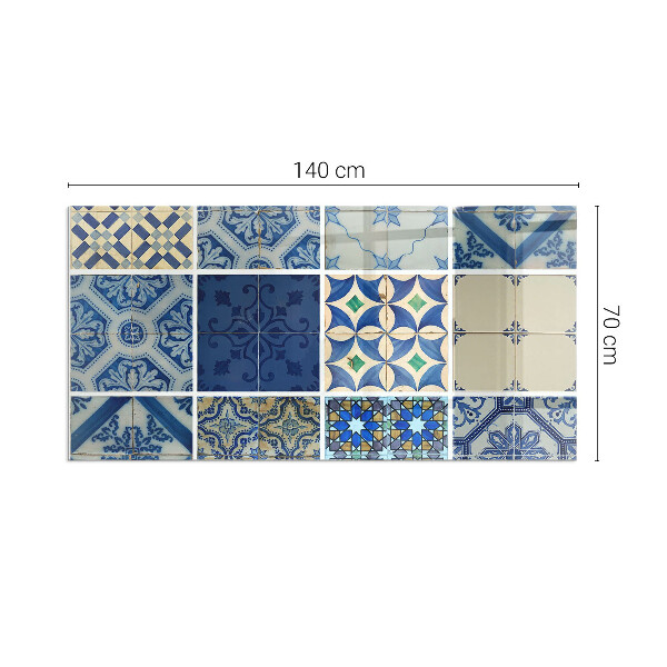 Podkładka pod kominek Wzory ceramicznych płytek