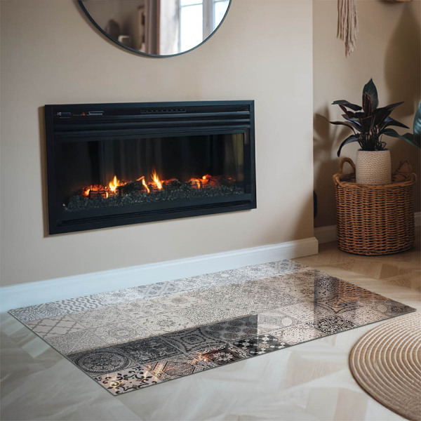 Podkładka pod kominek Wzory kafli dekoracyjnych