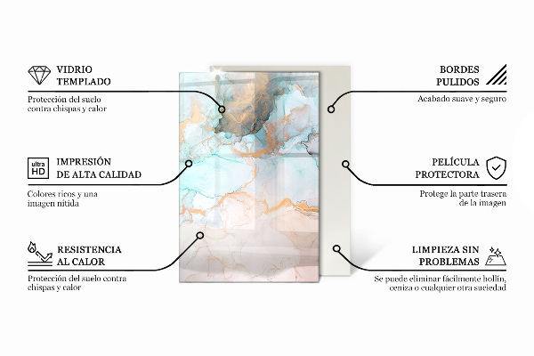 Szkło pod kominek Wzór z drobnymi kształtami