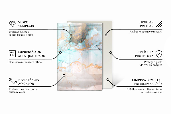 Szkło pod kominek Tekstura naturalnego kamienia