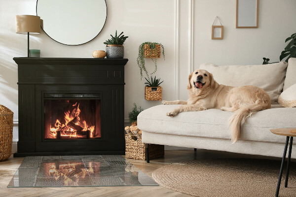 Podkładka pod kominek Wzór perforowanej blachy