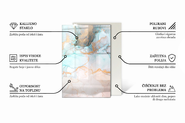 Szkło pod kominek Jasna tekstura drewna