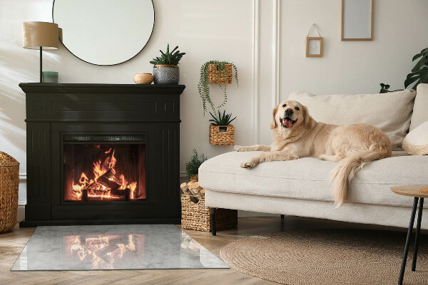 Szkło pod kominek Wzór marmurowej struktury