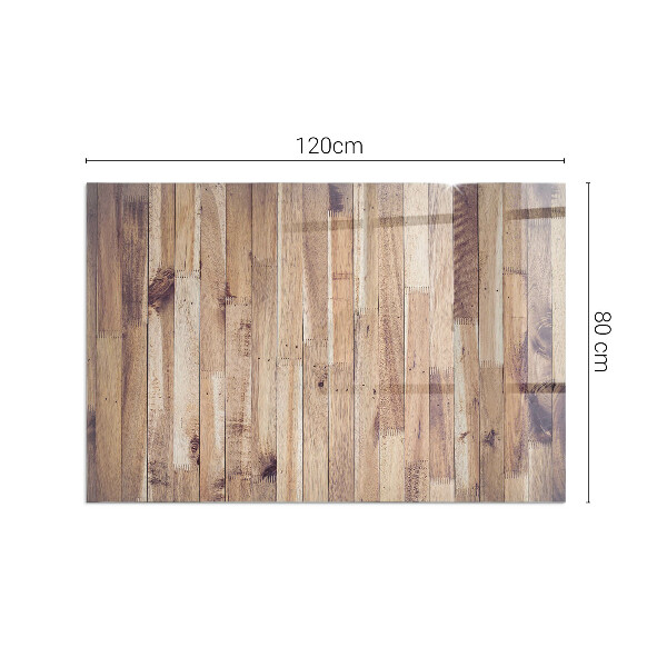 Szkło pod kominek Deska drewniana w układzie