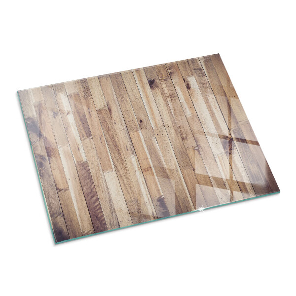 Szkło pod kominek Deska drewniana w układzie