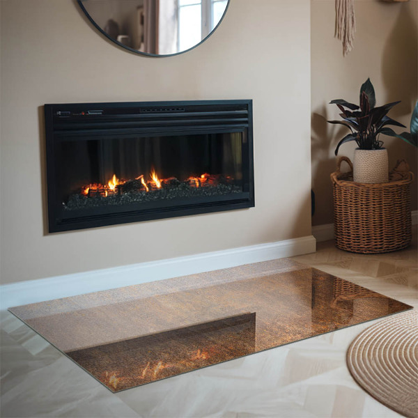 Szkło pod kominek Tekstura rdzy na metalu