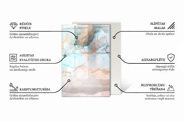 Szkło pod kominek Wzory mozaikowe w kafelkach
