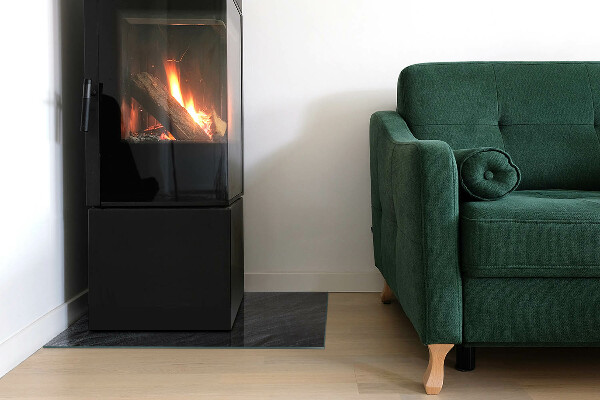 Szkło pod kominek Tekstura kamiennej powierzchni