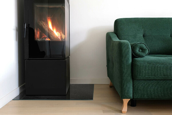 Szkło pod kominek Tekstura kamiennej powierzchni