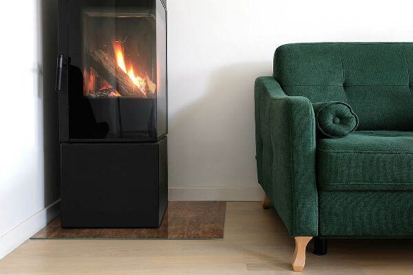 Szkło pod kominek Tekstura rdzy na tle