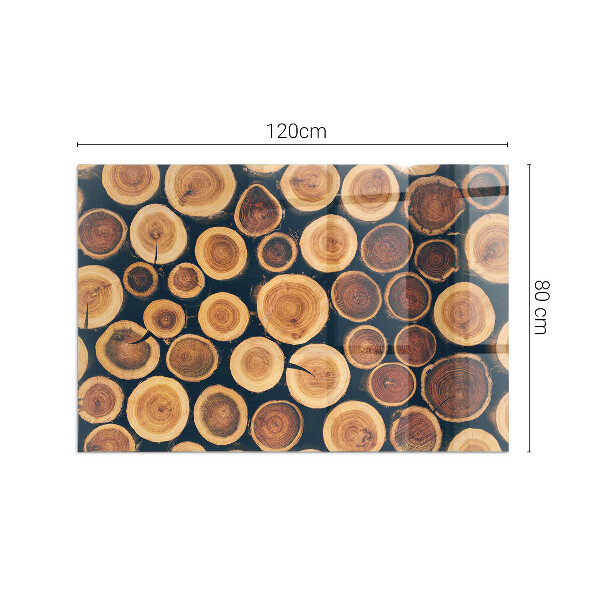 Szkło pod kominek Skrzynka z drewnem ściętym