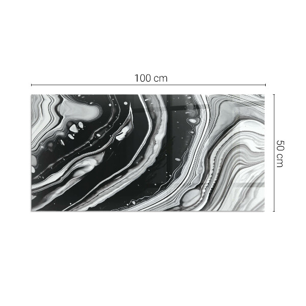 Szkło pod kominek Abstrakcyjne fale i linie