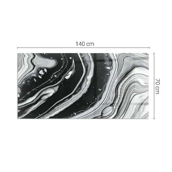 Szkło pod kominek Abstrakcyjne fale i linie