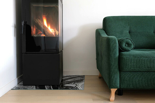 Szkło pod kominek Abstrakcyjne fale i linie