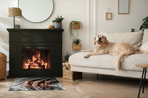 Szkło pod kominek Abstrakcyjne fale i linie