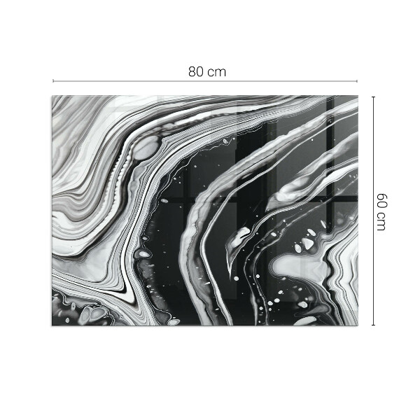 Szkło pod kominek Abstrakcyjne fale i linie