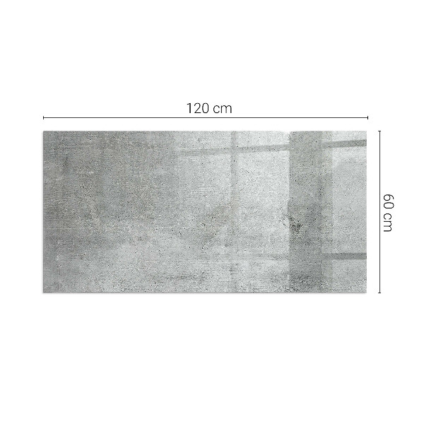 Szkło pod kominek Tekstura surowego betonu