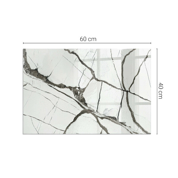 Szkło pod kominek Wzór marmurowych żył