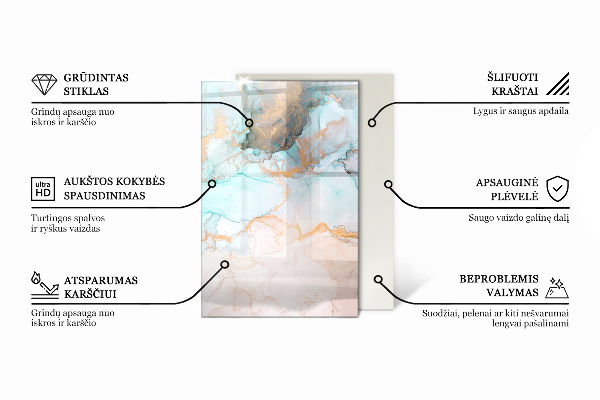 Szkło pod kominek Naturalny kamienny wzór