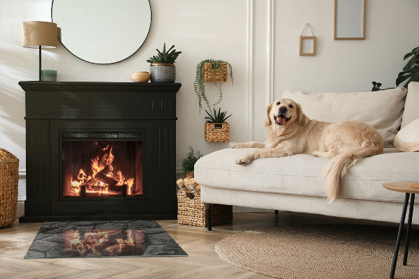 Szkło pod kominek Naturalny kamienny wzór