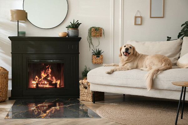 Podkładka pod kominek Elegancki marmur z żyłkami