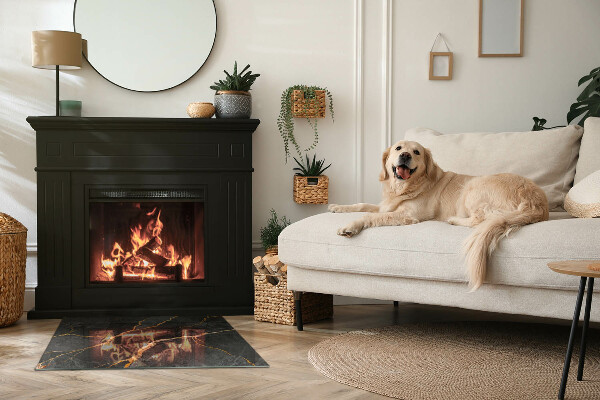 Podkładka pod kominek Elegancki marmur z żyłkami