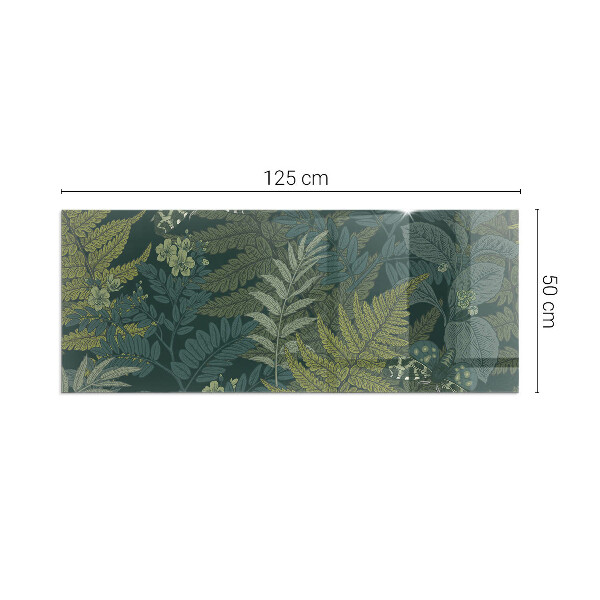 Szkło pod kominek Motywy roślinne z motylami