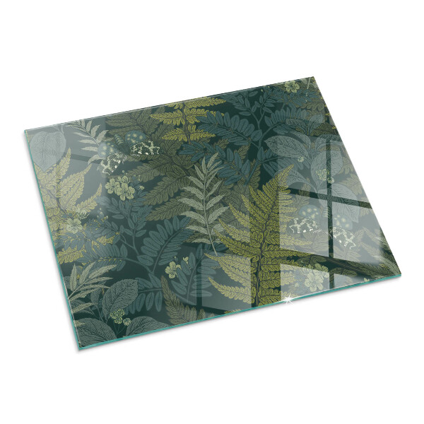 Szkło pod kominek Motywy roślinne z motylami