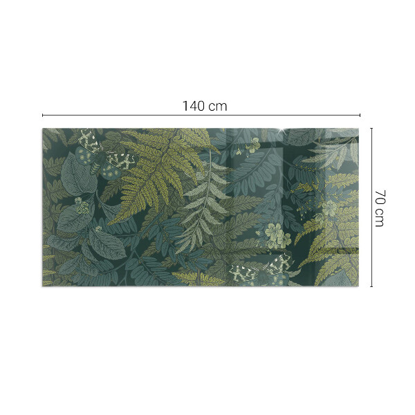 Szkło pod kominek Motywy roślinne z motylami