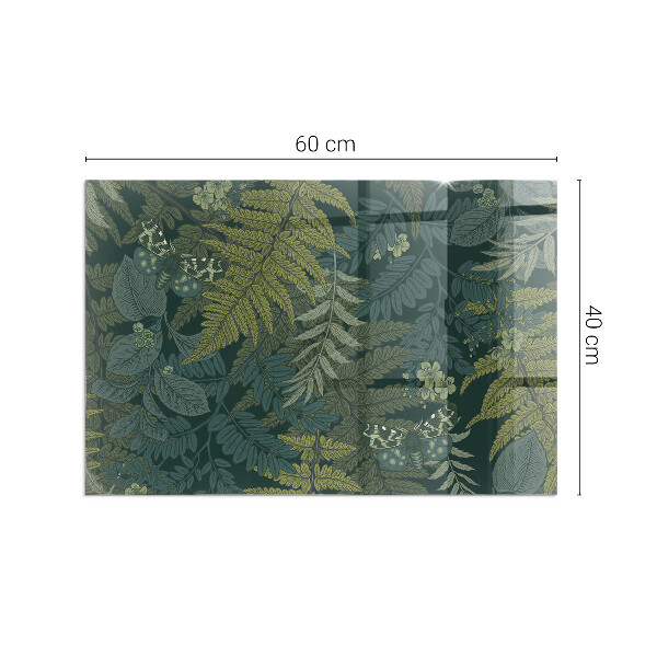 Szkło pod kominek Motywy roślinne z motylami