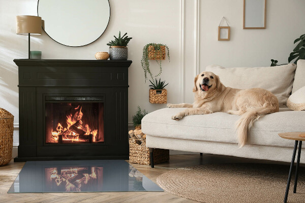 Szkło pod kominek Kolor Ciemnoniebieski