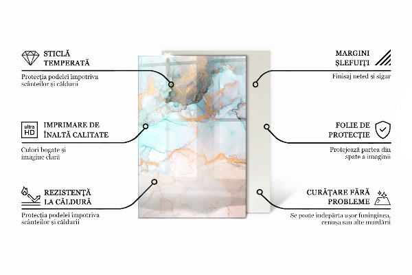 Szkło pod kominek Kolor Ciemnoniebieski