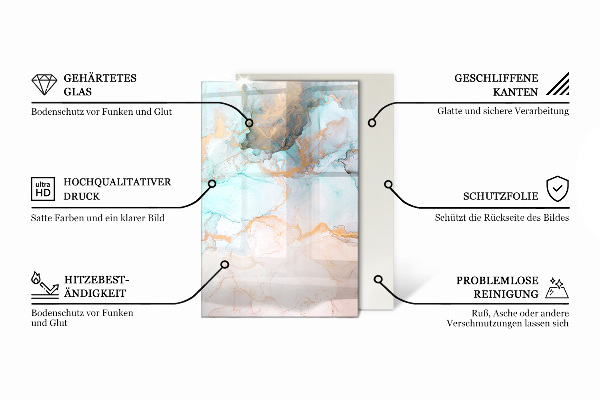 Szkło pod kominek Kolor Brązowy