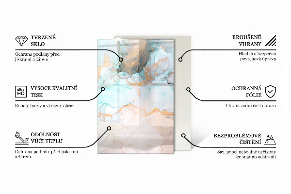 Szkło pod kominek Kolor Szaro-zielony
