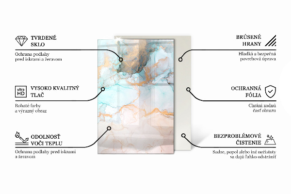 Szkło pod kominek Kolor Szaro-zielony